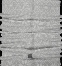 Halsduk>Everest Outdoor Jacquard Wool Neck Warmer GREY/WHITE