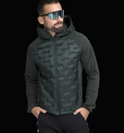 Varma Jackor|Tunna Jackor>Everest Outdoor M Hybrid Hood Jacket DARK GREEN