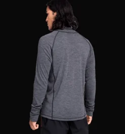 Tröjor & T-Shirts>Everest Outdoor M Wool Uw Half Zip GREY MELANGE