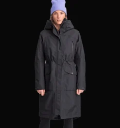 Varma jackor>Everest Outdoor W Long Padded Function Parka BLACK