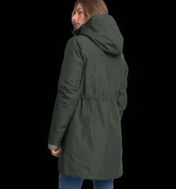 Varma jackor>Everest Outdoor W Padded Function Parka DK GREEN