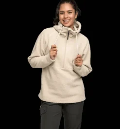 Tröjor & T-Shirts|Tröjor>Everest Outdoor W Pile Anorak IVORY BEIGE