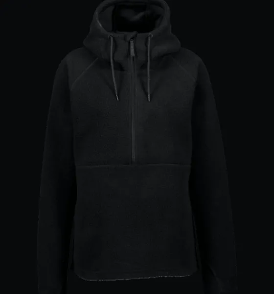 Tröjor & T-Shirts|Tröjor>Everest Outdoor W Pile Anorak BLACK INKA