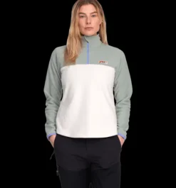 Tröjor & T-Shirts|Tröjor>Everest Outdoor W Quarter Zip WHITE/GREEN