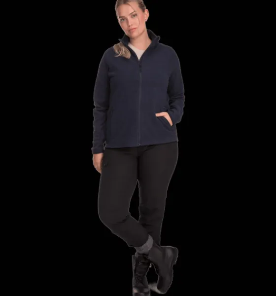 Tröjor & T-Shirts|Tröjor>Everest Outdoor W Zip Fleece Jacket NAVY MELANGE